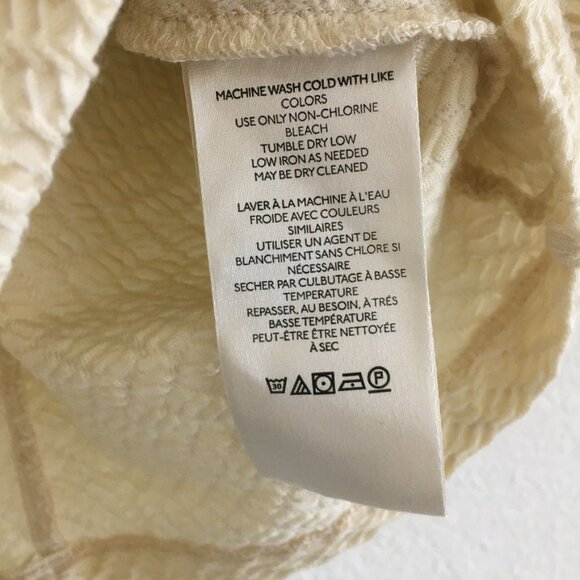 Free People Womens XS Cup Cake Top Blouse Ivory Puff Sleeves V Neck - Picture 9 of 14